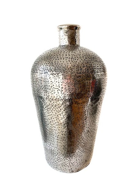 Vase alum raw antique silver