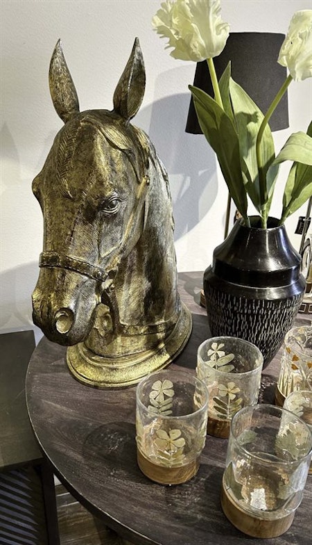 Equestrian Horse head alum raw oxy bronze