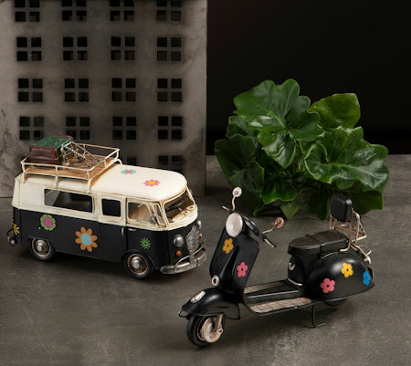 Hippiebuss Svart Metall