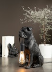 Bordslampa Hund Svart/Brun Poly