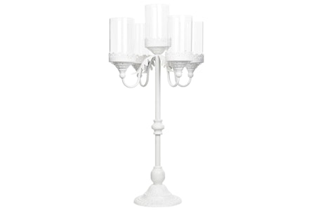 Kandelaber Blockljus 5-arm vit