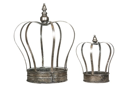 Krona Ljus Pynt Silver