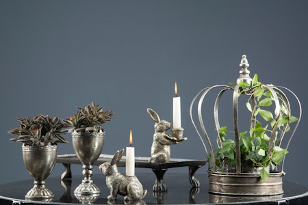 Krona Ljus Pynt Silver
