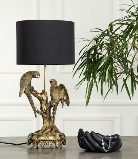 Lampa Fåglar Guld/Brun Poly