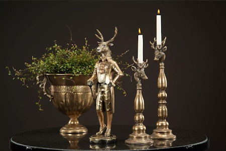 Staty Hjort Mörkguld Poly