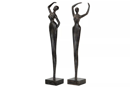 Staty Kvinna Brun Mix Poly