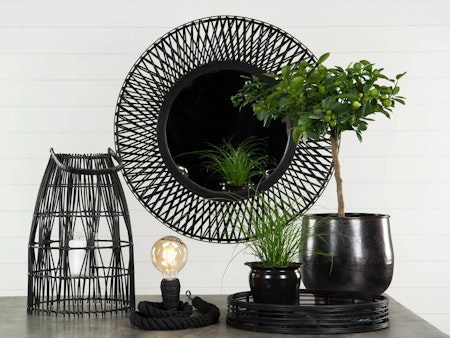 Spegel Net Bambu Svart
