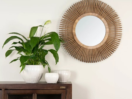 Spegel Sun Bambu Natur