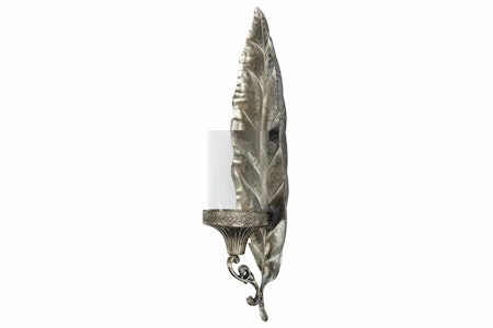 Ljushållare/Vägg Löv Antik Silver