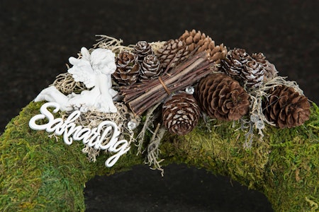 Ängel Liggande Stick Vit Mix Poly