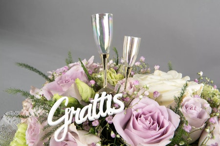 Champagne Glas Stick Guld
