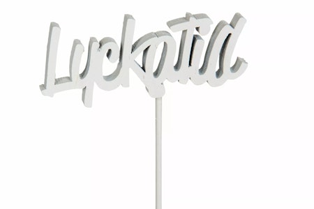 Lycka Till Pinne Vit 6cm