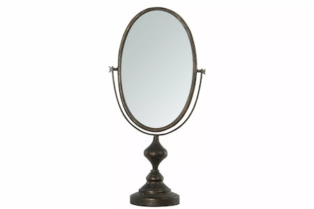 Spegel Oval Bord Svart