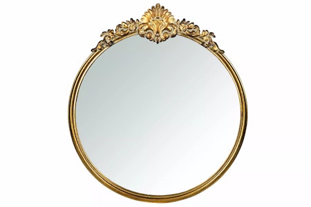 Spegel Rund Ornament Guld