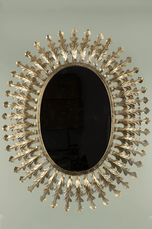 Spegel/Ranka Oval Guld