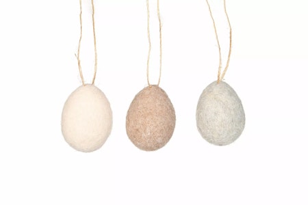 Ägg Ull Beige/Brun/Grå Mix