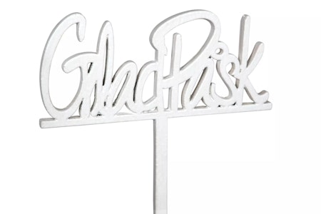 Glad Påsk Pinne Vit