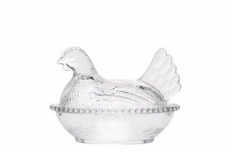 Höna Glasskål
