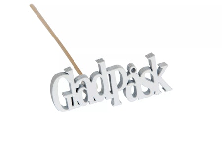 Glad Påsk Stick Vit