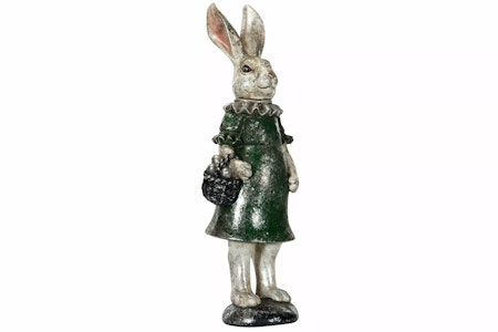 Hare Med Äggkorg Grön Poly