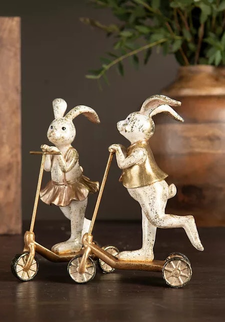 Kaniner Sparkcykel Guld Poly Mix