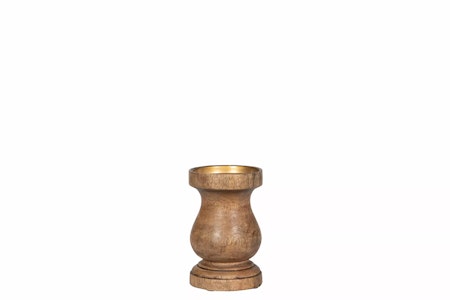 Ljusstake Blockljus Trä Brun