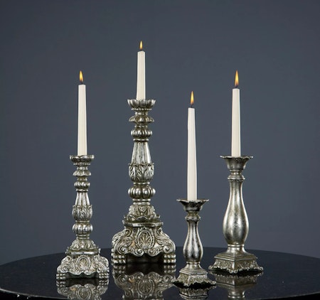 Ljusstake Enya Antik Silver Poly
