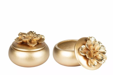 Ask Blomma Guld Poly