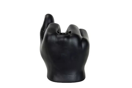 Ljusstake Finger Svart Poly