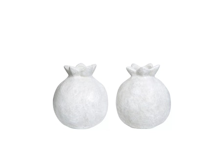 Ljusstake Granatäpple Vit Poly