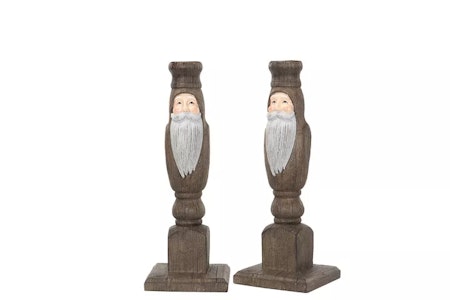 Ljusstake Tomte Natur Poly