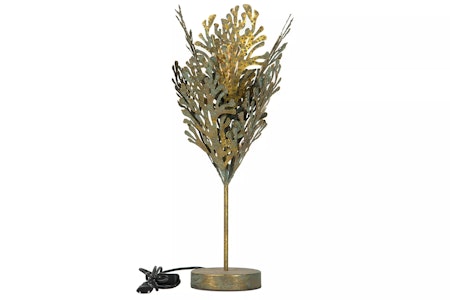 Bordslampa Blad Patina Guld