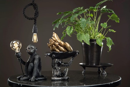 Lampa Apa Svart/Brun Poly
