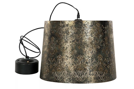 Taklampa Barock Svart/G Patina