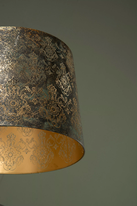 Taklampa Barock Svart/G Patina