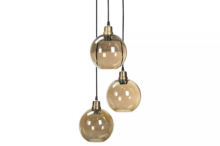 Taklampa Glasklot Champagne