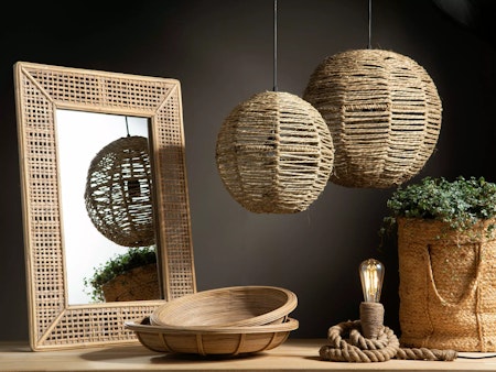 Taklampa Rund Jute