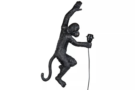 Vägglampa Apa Svart Poly