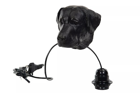 Vägglampa Hund Svart/Brun Poly