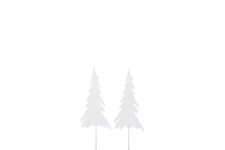 Julgran/Stick Metall Vit