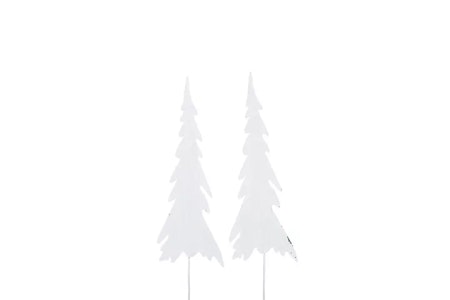 Julgran/Stick Metall Vit