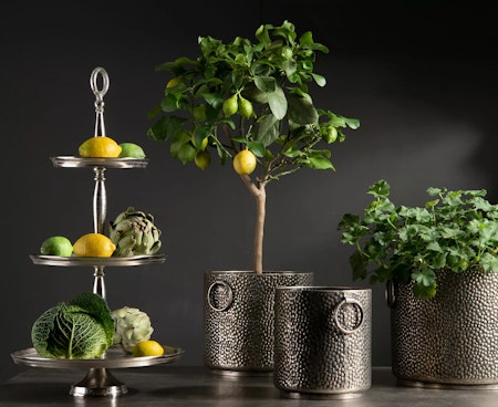 Kruka Hamrad Antik Silver