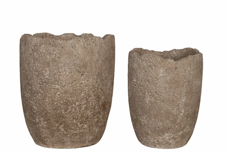 Kruka Hög Natur Cement