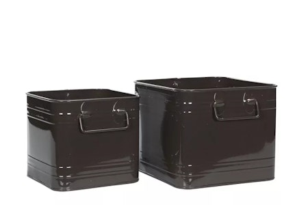 Kruka Kvadrat Emalj Choco