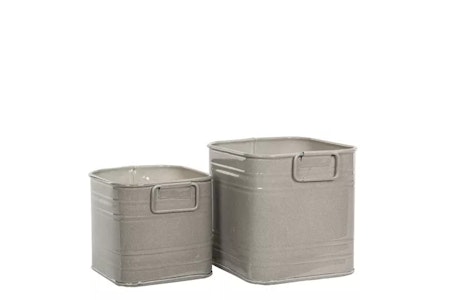 Kruka Kvadrat Emalj Sand