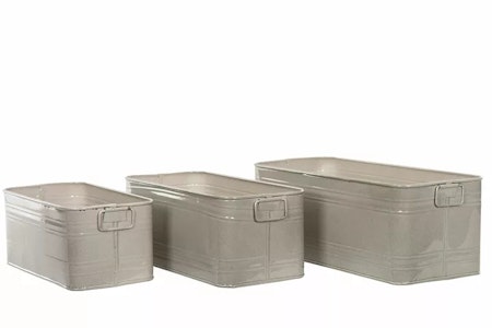 Kruka Kvadrat Emalj Sand