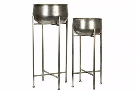 Piedestal Grönska Antik Silver