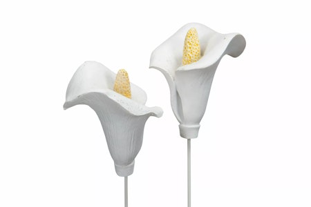 Blomma Stick Kalla Vit Poly