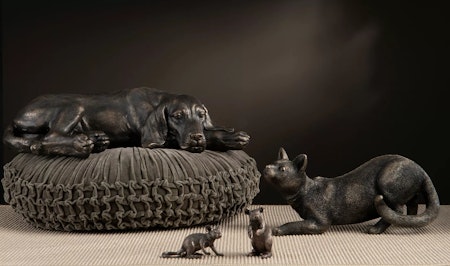 Hund Sovande G.Brun Poly