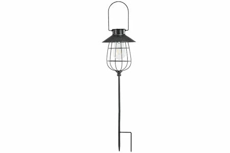 Lampa/Solcell Pinne Svart Ant